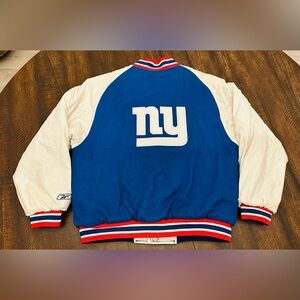 VTG Reebok NY Giants Wool Jacket-Size Youth Medium 10/12